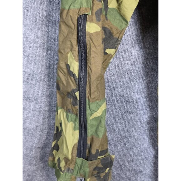 Vintage US Military ECWCS Trousers Mens Small Regular Woodland Camo PTFE 80s - Picture 14 of 16